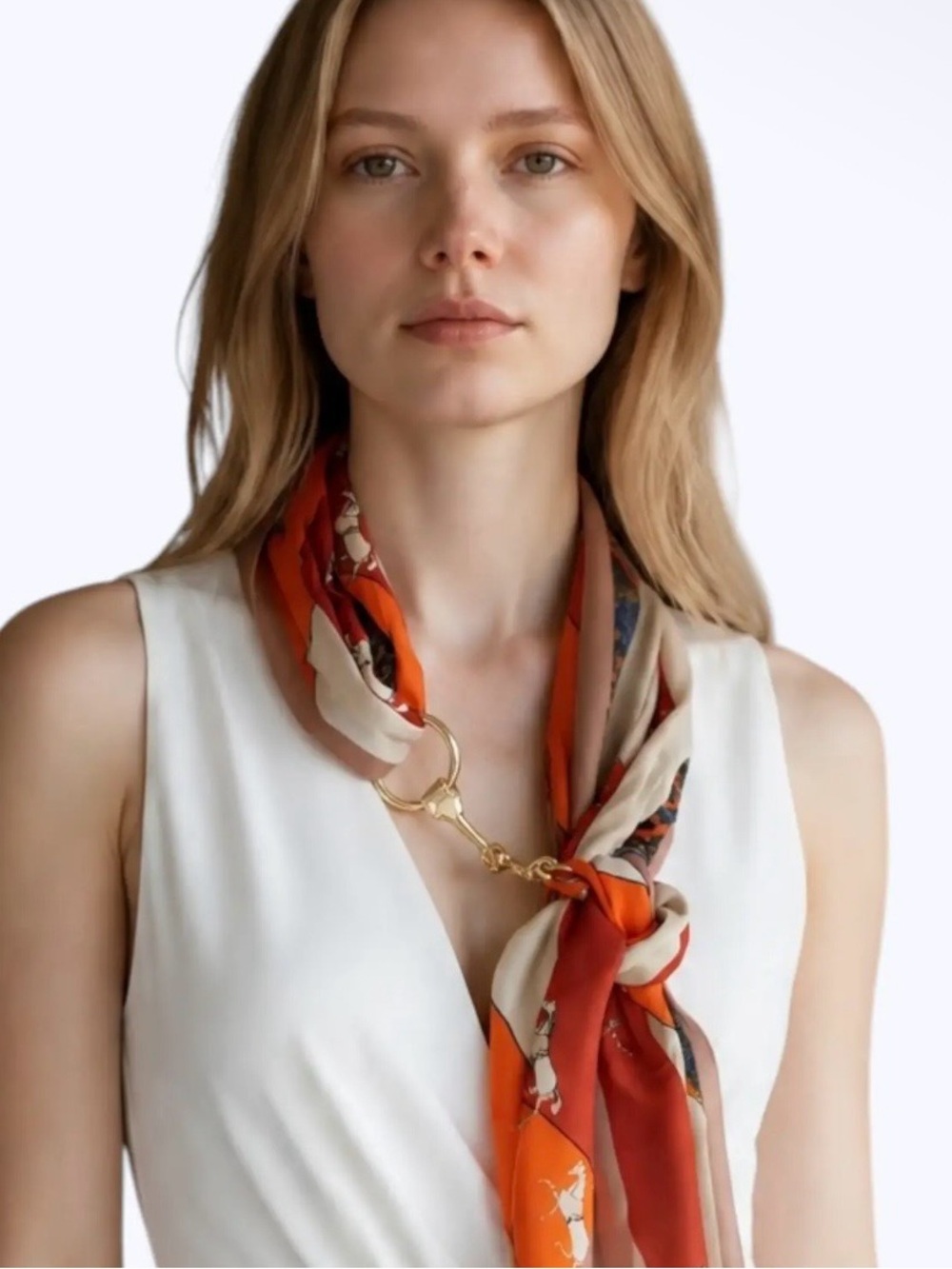 Horse Bit Buckle Long
Scarf